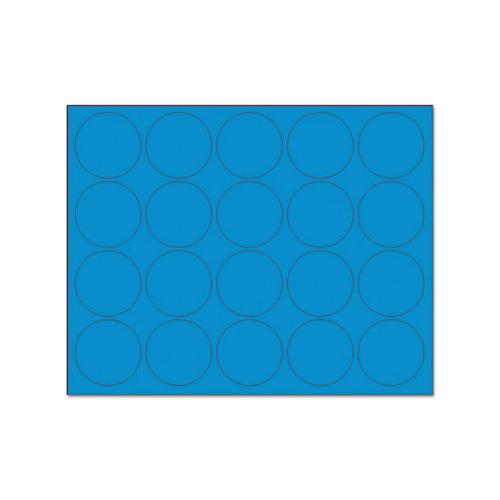 Interchangeable Magnetic Board Accessories, Circles, Blue, 3-4", 20-pack