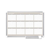 12 Month Year Planner, 36x24, Aluminum Frame