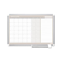 Monthly Planner, 48x36, Silver Frame