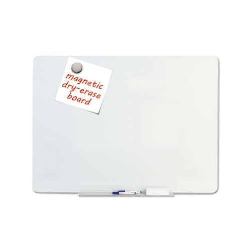 Magnetic Glass Dry Erase Board, Opaque White, 60 X 48