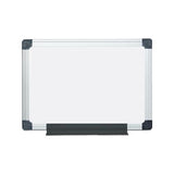 Value Lacquered Steel Magnetic Dry Erase Board, 18 X 24, White, Aluminum