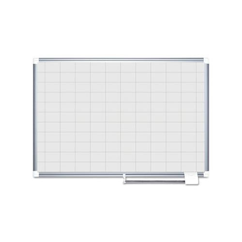 Grid Planning Board, 48 X 36, 2 X 3 Grid, White-silver