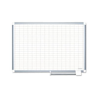 Grid Planning Board, 1 X 2 Grid, 72 X 48, White-silver