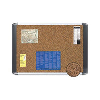 Tech Cork Board, 36x48, Silver-black Frame