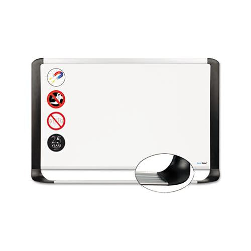 Porcelain Magnetic Dry Erase Board, 48x96, White-silver