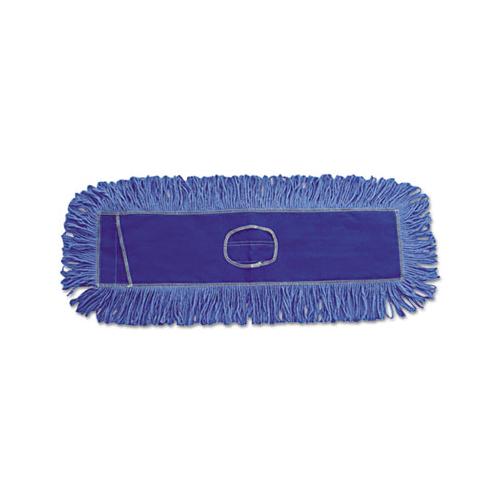 Mop Head, Dust, Looped-end, Cotton-synthetic Fibers, 18 X 5, Blue