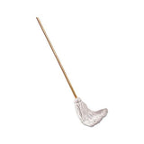 Deck Mop; 48" Wooden Handle, 12oz Cotton Fiber Head, 6-pack