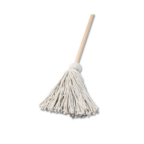 Deck Mop, 48" Wooden Handle, 16oz Cotton Fiber Head