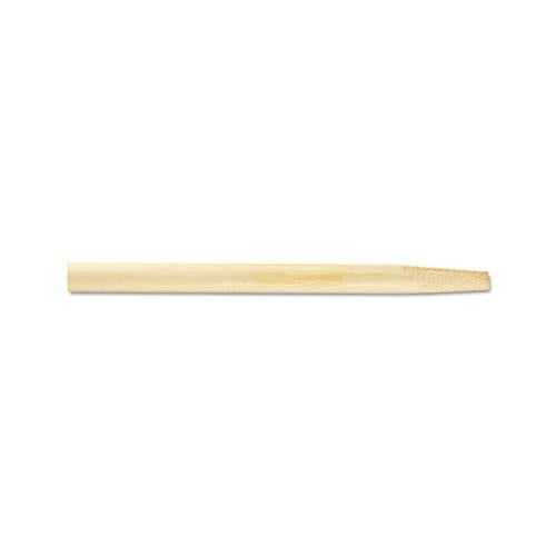 Tapered End Broom Handle, Lacquered Hardwood, 1 1-8 Dia X 54, Natural