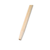 Tapered End Broom Handle, Lacquered Hardwood, 1 1-8 Dia. X 60 Long
