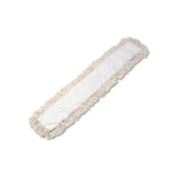 Industrial Dust Mop Head, Hygrade Cotton, 48w X 5d, White