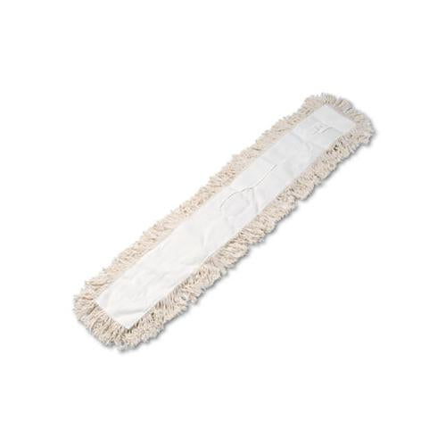 Industrial Dust Mop Head, Hygrade Cotton, 48w X 5d, White