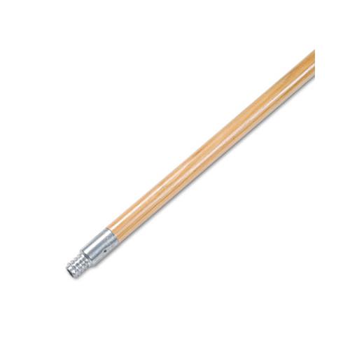 Metal Tip Threaded Hardwood Broom Handle, 15-16" Dia X 60" Long