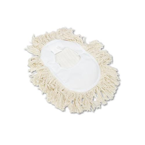 Wedge Dust Mop Head, Cotton, 17 1-2l X 13 1-2w, White