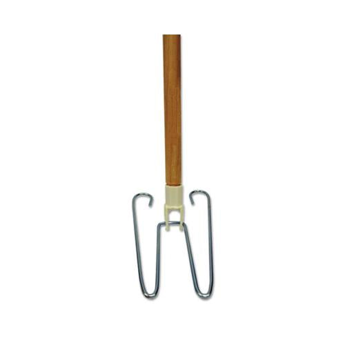 Wedge Dust Mop Head Frame-natural Wood Handle, 15-16" Dia. X 48" Long