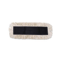 Mop Head, Dust, Disposable, Cotton-synthetic Fibers, 48 X 5, White