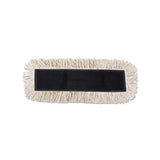Mop Head, Dust, Disposable, Cotton-synthetic Fibers, 48 X 5, White