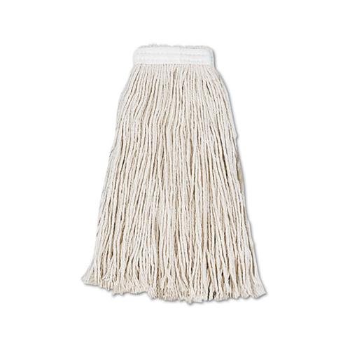 Cut-end Wet Mop Head, Cotton, #16, White, 12-carton