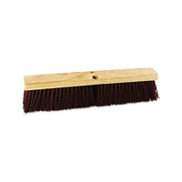 Floor Brush Head, 18" Wide, Maroon, Heavy Duty, Polypropylene Bristles