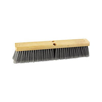 Floor Brush Head, 18" Wide, Flagged Polypropylene Bristles