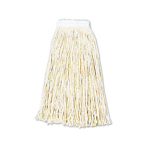 Premium Cut-end Wet Mop Heads, Cotton, 16oz, White, 12-carton