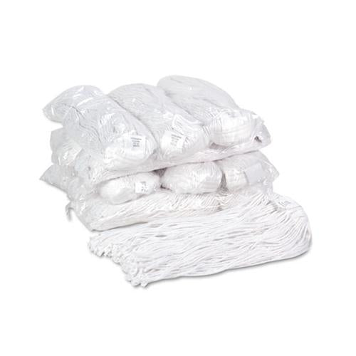 Premium Cut-end Wet Mop Heads, Rayon, 20oz, White, 12-carton