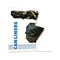 Low-density Waste Can Liners, 10 Gal, 0.35 Mil, 24" X 23", Black, 500-carton