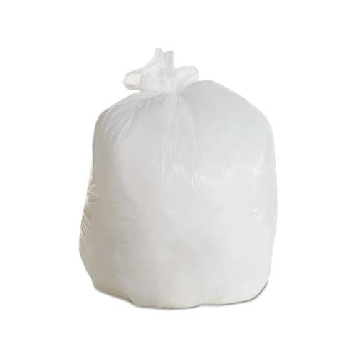Low-density Waste Can Liners, 30 Gal, 0.6 Mil, 30" X 36", White, 200-carton