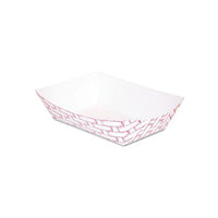 Paper Food Baskets, 1-4 Lb Capacity, Red-white, 1000-carton