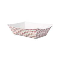 Paper Food Baskets, 1-2 Lb Capacity, Red-white, 1000-carton