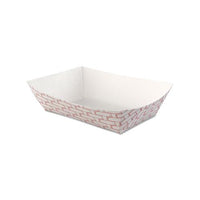 Paper Food Baskets, 2.5lb Capacity, Red-white, 500-carton