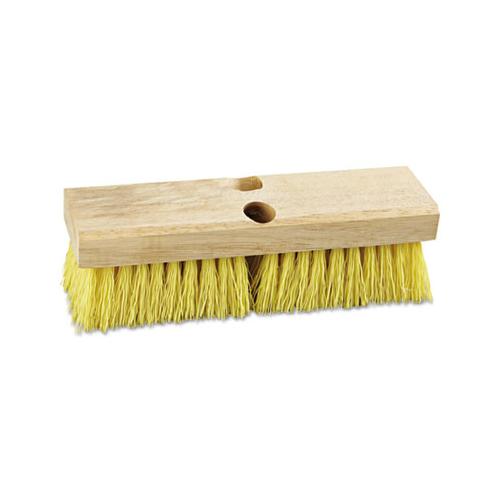 Deck Brush Head, 10" Wide, Polypropylene Bristles