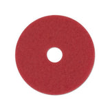 Buffing Floor Pads, 12" Diameter, Red, 5-carton