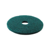 Heavy-duty Scrubbing Floor Pads, 13" Diameter, Green, 5-carton