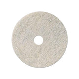 Natural White Burnishing Floor Pads, 17" Diameter, 5-carton