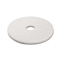 Polishing Floor Pads, 17" Diameter, White, 5-carton