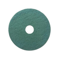 Heavy-duty Scrubbing Floor Pads, 18" Diameter, Green, 5-carton