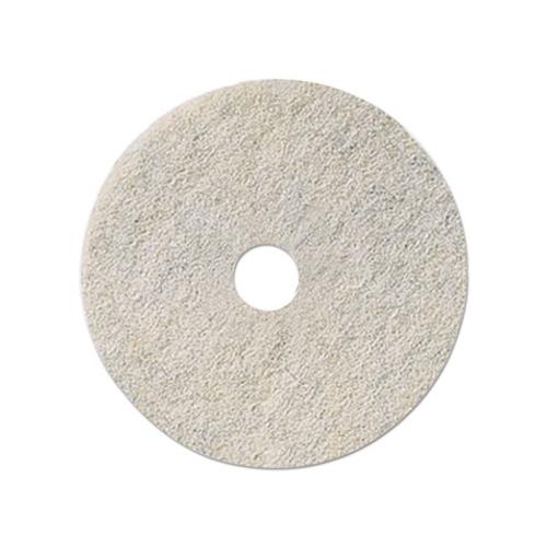 Natural White Burnishing Floor Pads, 19" Diameter, 5-carton