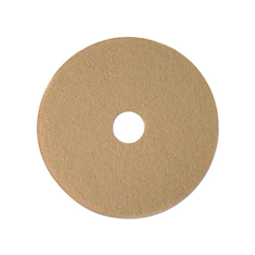 Tan Burnishing Floor Pads, 19" Diameter, 5-carton