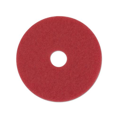 Buffing Floor Pads, 20" Diameter, Red, 5-carton