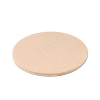 Tan Burnishing Floor Pads, 20" Diameter, 5-carton