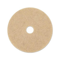 Natural Hog Hair Burnishing Floor Pads, 21" Diameter, 5-carton