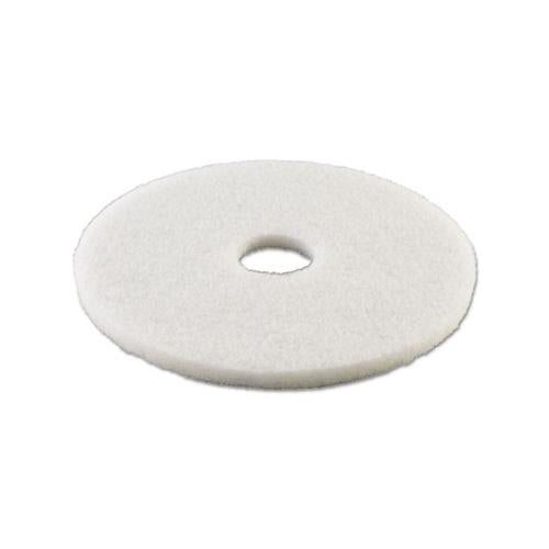 Polishing Floor Pads, 21" Diameter, White, 5-carton