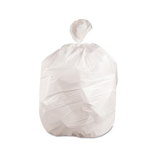 Low-density Waste Can Liners, 45 Gal, 0.6 Mil, 40" X 46", White, 100-carton