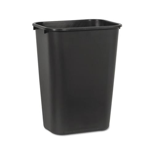 Soft-sided Wastebasket, 41 Qt, Plastic, Black