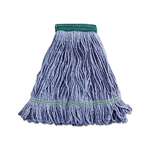 Super Loop Wet Mop Head, Cotton-synthetic Fiber, 5" Headband, Medium Size, Blue