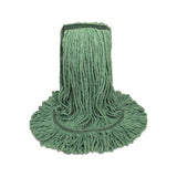 Mop Head, Premium Standard Head, Cotton-rayon Fiber, Medium, Green
