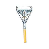 Quick Change Metal Head Mop Handle For No. 20 & Up Heads, 54in Wood Handle