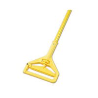 Quick Change Side-latch Plastic Mop Head Handle, 60" Aluminum Handle, Yellow