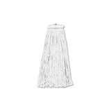 Cut-end Lie-flat Wet Mop Head, Rayon, 16oz, White
